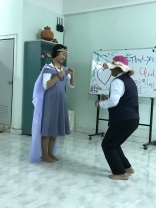 Sister Christina and Sister Blanchi peforming the chicken dance!